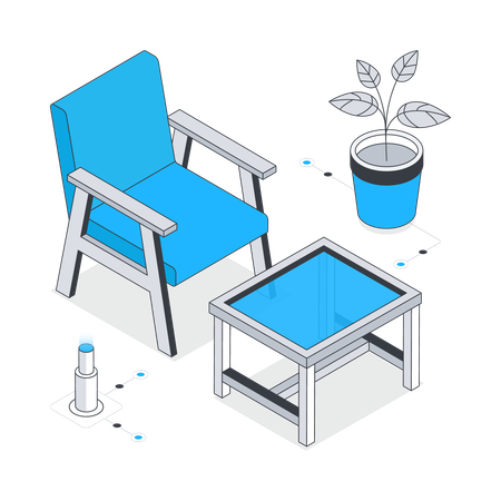 Cadeira confortável  Ilustração