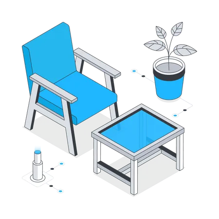 Cadeira confortável  Ilustração