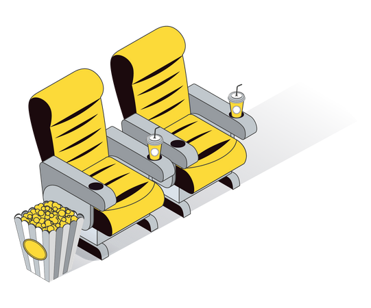 Cadeiras de cinema  Ilustração