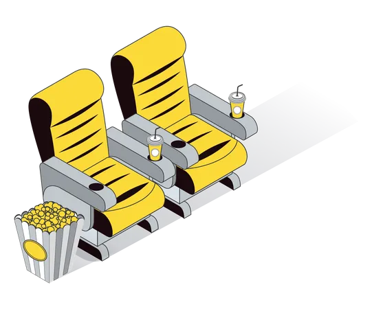 Cadeiras de cinema  Ilustração
