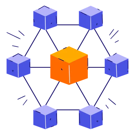 Cadena de bloques  Ilustración