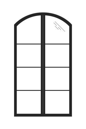 Cadre de fenêtre à 8 carreaux  Illustration