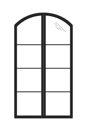 Cadre de fenêtre à 8 carreaux  Illustration