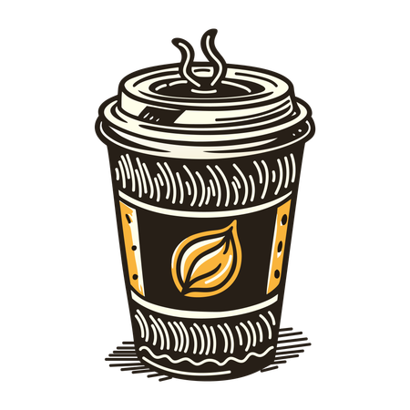 Café à emporter  Illustration