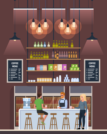 Café als Arbeitsplatz  Illustration