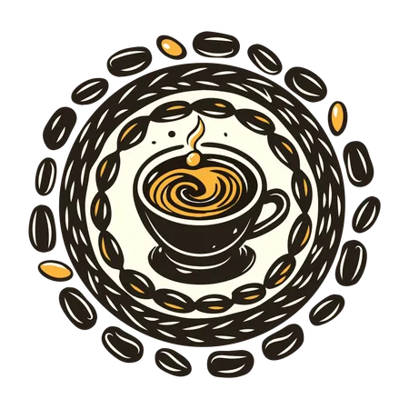 Arte de café  Ilustração