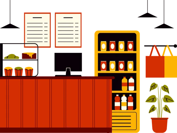 Café Bäckerei  Illustration