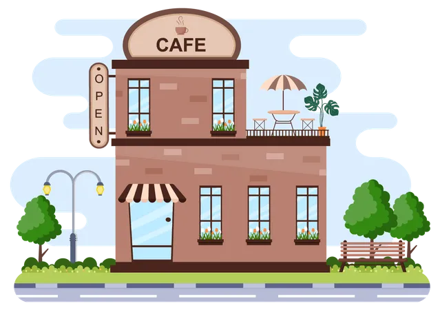 Cafe bar  Illustration