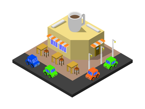 Café-bar  Illustration