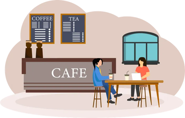 Magasin de café  Illustration