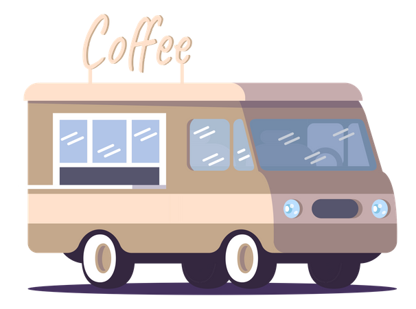 Café véhicule  Illustration