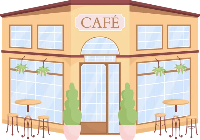 Cafe exterior  Illustration