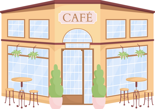 Cafe exterior  Illustration