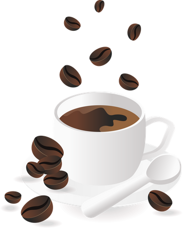 Café fresco preparado  Ilustração