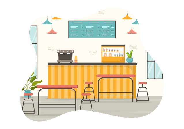 Cafe house  Illustration