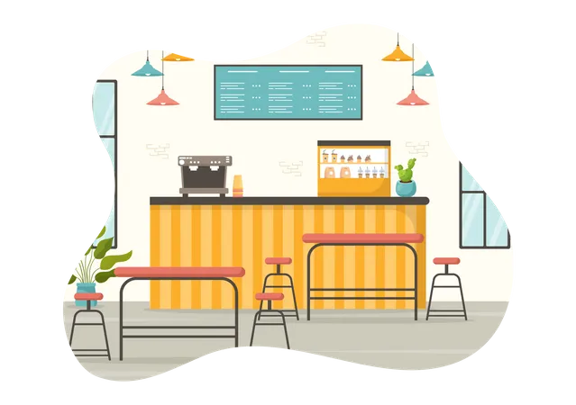 Cafe house  Illustration