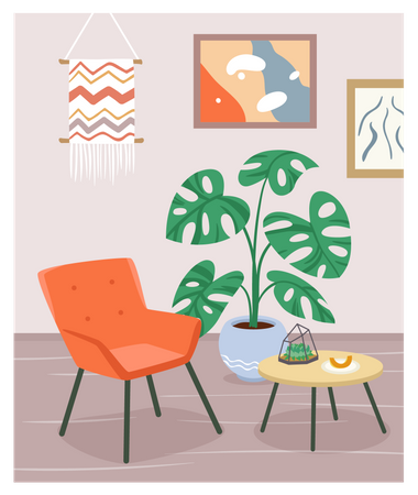 Cafe interior design  Illustration