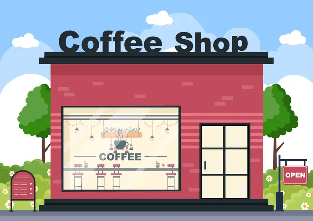 Magasin de café  Illustration