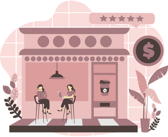 Magasin de café  Illustration