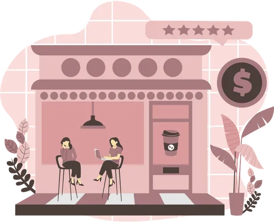 Magasin de café  Illustration