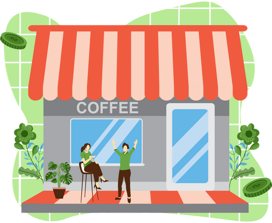 Magasin de café  Illustration