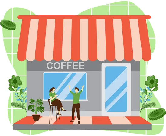 Magasin de café  Illustration