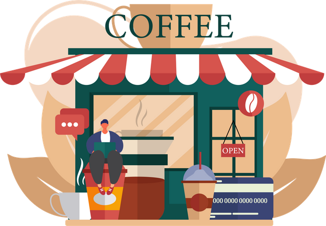 Magasin de café  Illustration