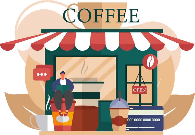 Magasin de café  Illustration