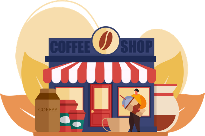 Magasin de café  Illustration