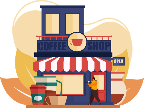 Magasin de café  Illustration