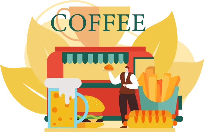 Magasin de café  Illustration