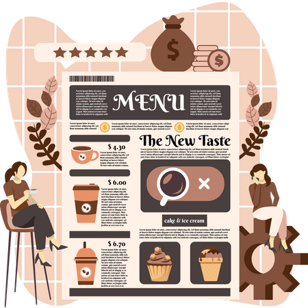 Cafe Menu  Illustration