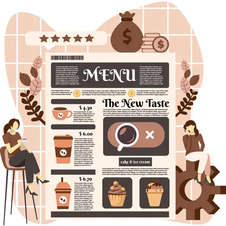 Cafe Menu  Illustration