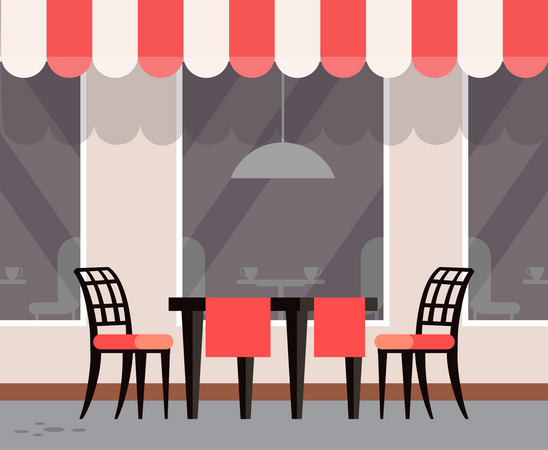 Cafe outdoor Illustration