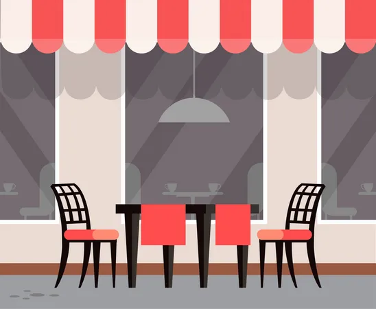 Cafe outdoor Illustration