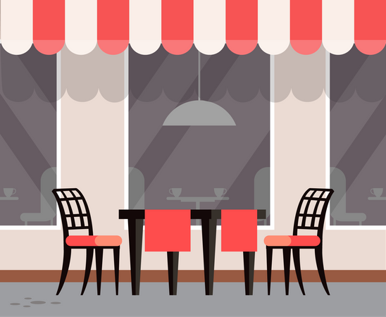 Cafe outdoor  Illustration