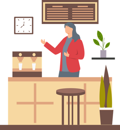 Cafe owner  Illustration
