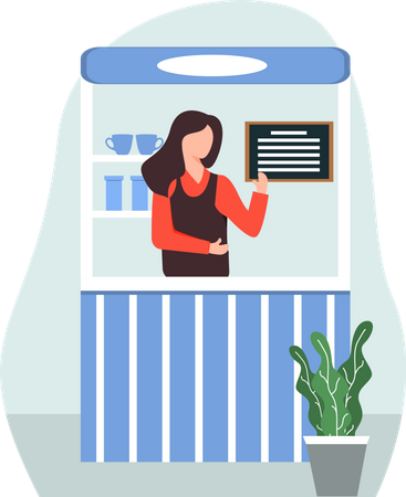 Cafe owner  Illustration