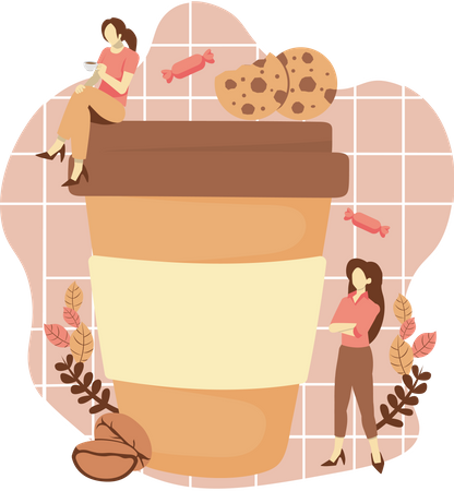 Cafe para llevar  Ilustración