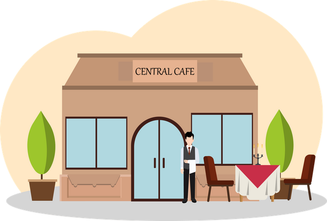 Cafe Restaurant  Illustration