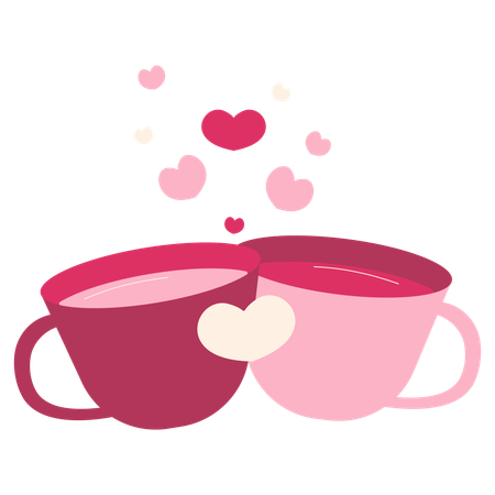 Cafe de san valentin  Ilustración