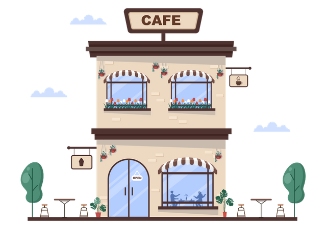 Cafe shop  Illustration