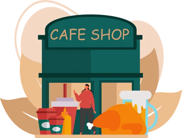 Cafe Shop Illustration
