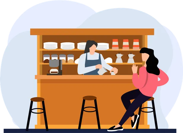 Cafe Shop Illustration