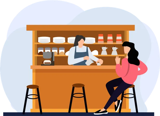 Cafe Shop  Illustration