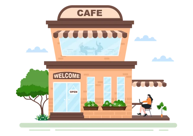 Cafe shop  Illustration