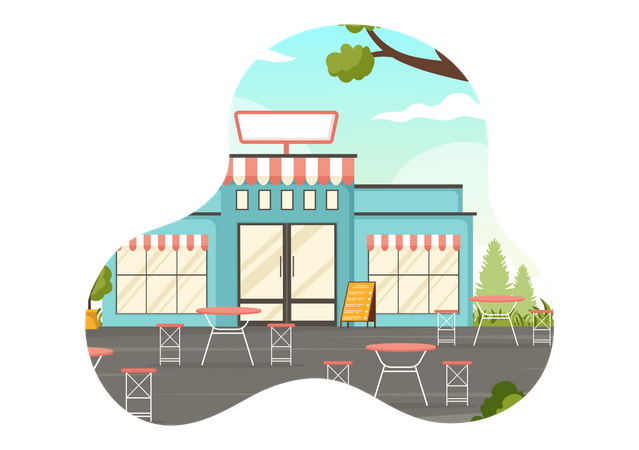 Cafe shop  Illustration