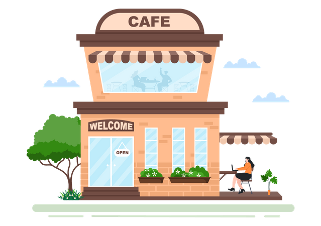 Cafe shop  Illustration