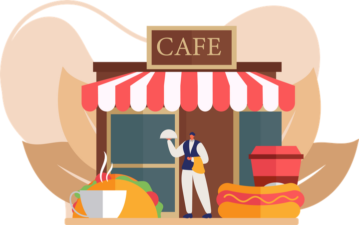 Cafe Store Illustration