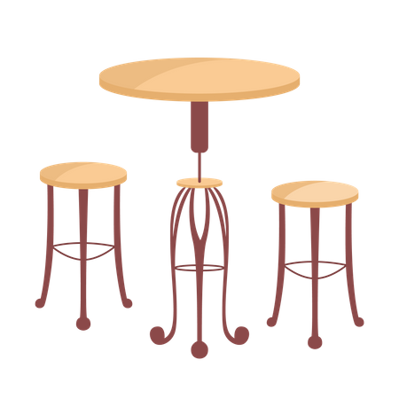 Cafe Table Illustration